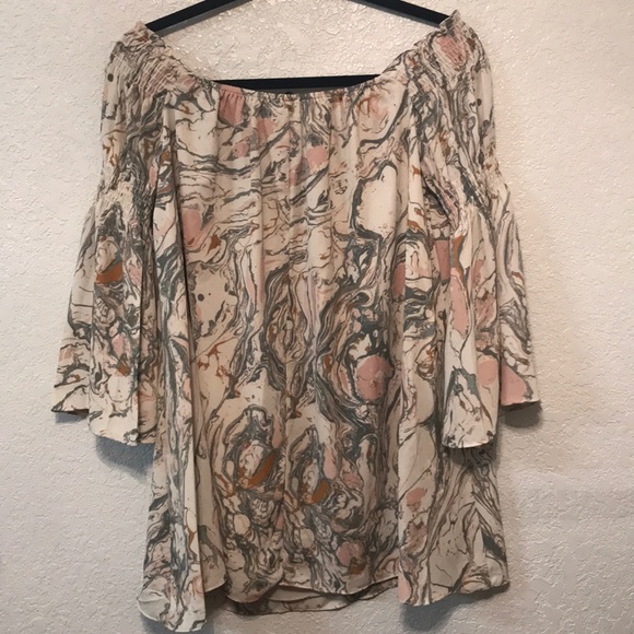 Olivaceous Marble Off the Shoulder Blouse or Dress - Picture 7 of 8